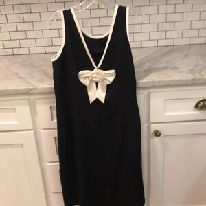 Vintage Dusk Dress Womens 12 Black Bow Evening Classic Jackie O 70s Luxury